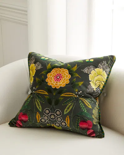 Designers Guild Brocart Decoratif Velours Cushion, 22" Square In Green