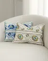 Designers Guild Enamel Flower Decorative Pillow, 12" X 16" In Multi