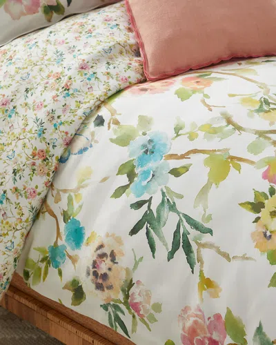 Designers Guild Fiore D'acqua Reversible Duvet, King In Peony