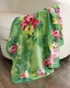 Designers Guild Ghirlanda Linen Throw, 51" X 71" In Emerald