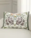 Designers Guild Isabella Embroidered Decorative Pillow, 18" X 24" In Cameo
