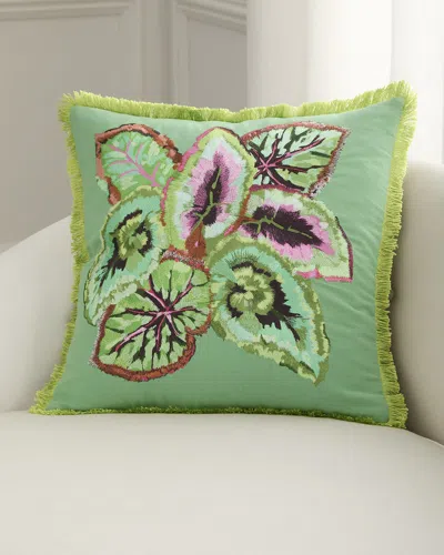 Designers Guild Leaf Glaze Decorative Pillow, 20" Square