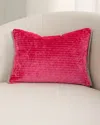 Designers Guild Mazarin Velvet Decorative Pillow, 12" X 16" In Pink