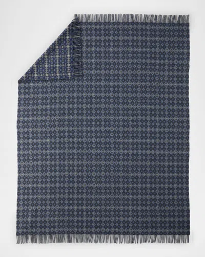 Designers Guild Pembroke Merino Wool Throw, 51" X 73" In Cobalt