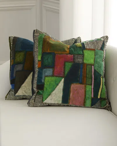 Designers Guild Raku Patchwork Decorative Pillow, 20" Square In Multi
