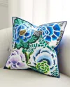Designers Guild Rose De Damas Cushion, 22" Square In Blue
