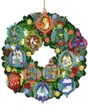 Designocracy 12 Days Of Christmas Wreath Ornament In Multi
