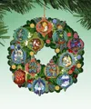 Designocracy 12 Days Of Christmas Wreath Wood Ornam G. Debrekht Holiday