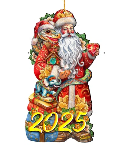 Designocracy 2025 Dated: Santa With Snake Ornament In Multi