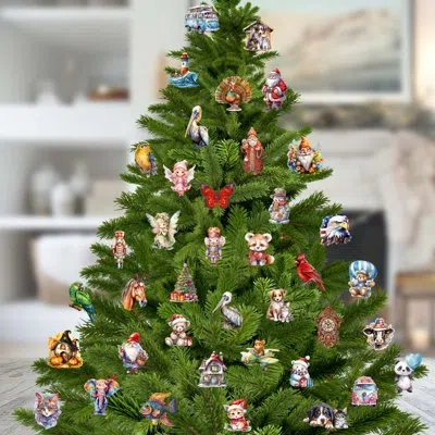 Designocracy 6 Piece Magical Baby Santa Decorative Wooden Clip-on Ornaments By J. Mills-price