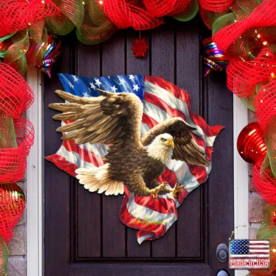 Designocracy American Liberty Eagle Wall And Door Hanger By Dona Gelsinger In Red