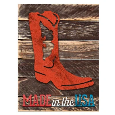 Designocracy Americana Quote Vintage Wooden Wall Décor In Brown;red