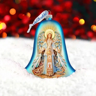 Designocracy Angel Bell Christmas Hanging Figurine Ornament