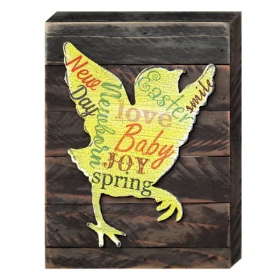 Designocracy Baby Chick Easter Wall Décor In Multicolored