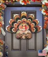 Designocracy Be Thankful Turkey Sitter Door Hanger