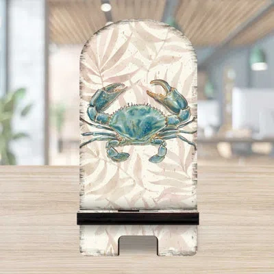 Designocracy Beige/blue Desktop Mount In Beige,blue