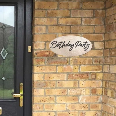 Designocracy Birthday Party Sign In Brown