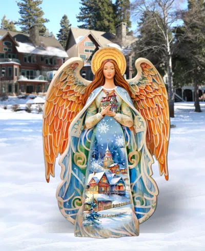 Designocracy Blessing Home Angel 32" Christmas Outdoor Garden Decor G. Debrekht In Multi Color
