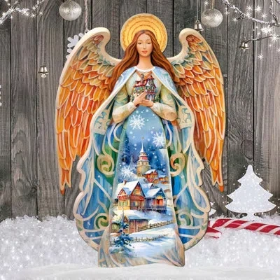 Designocracy Blessing Home Angel Figurine In Multi