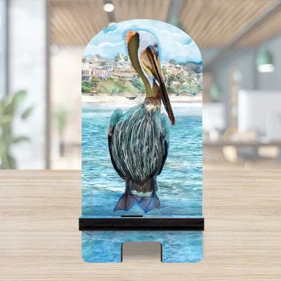 Designocracy Blue/black/brown Desktop Mount In Blue,black,brown