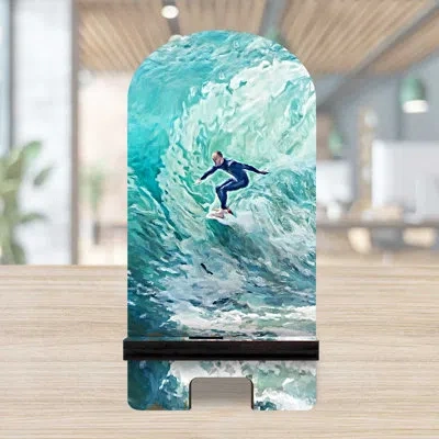 Designocracy Blue/black/gray Desktop Mount In Blue,black,gray
