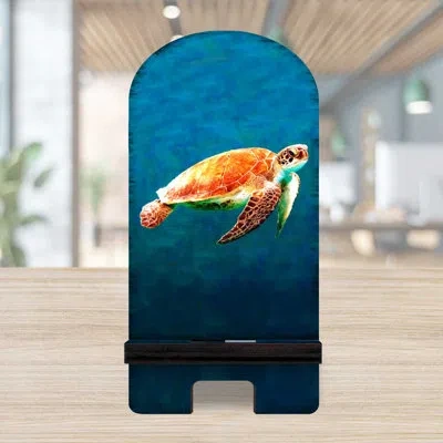 Designocracy Blue/black/orange Desktop Mount In Blue,black,orange