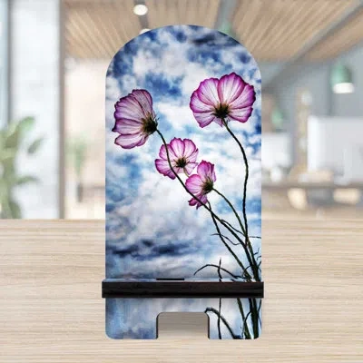 Designocracy Blue/brown/gray Desktop Mount In Blue,brown,gray