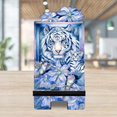 Designocracy Blue/white Desktop Mount In Blue,white