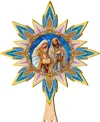 Designocracy Born Under Bright Star Wood Tree Topper In Multi