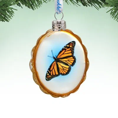 Designocracy Butterfly Keepsake Glass Holiday Shaped Ornament