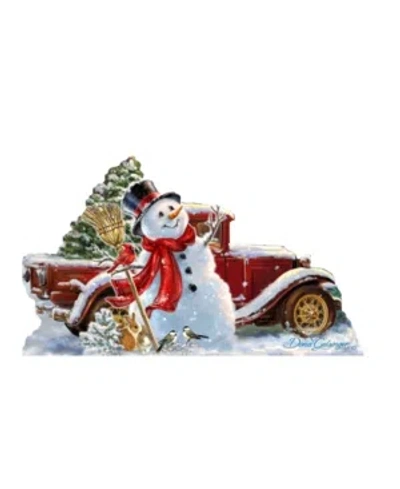 Designocracy By Dona Gelsinger Frosty Forest Friends Ornament, Set Of 2 In Multi
