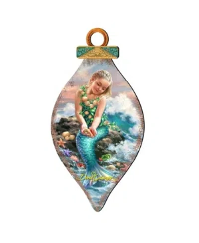 Designocracy By Dona Gelsinger Princess Of The Sea Ornament And Cone Ornament, Set Of 2 Each In Multi