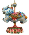 Designocracy Carousel Elephant Christmas Ornament In Multi