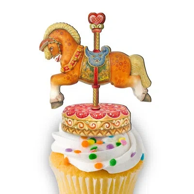 Designocracy Carousel Horse Cupcake Topper