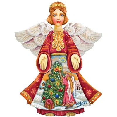 Designocracy Christmas Decorative Accent In Gold;blue;brown;red