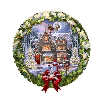Designocracy Christmas House Holiday Door Decor By D. Gelsinger In Green