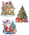 Designocracy Christmas Is Here Clip-on Ornaments, Set Of 3 In Multi