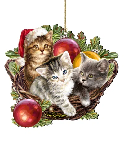Designocracy Christmas Kittens Christmas Ornament In Multi