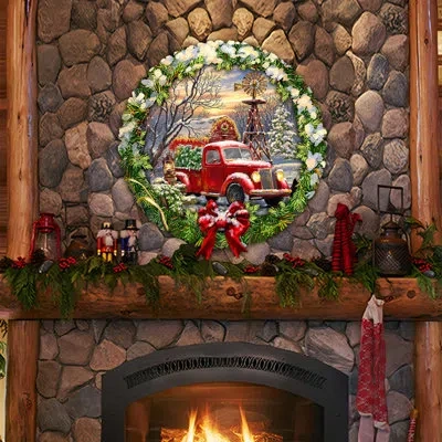 Designocracy Christmas Wonderland Holiday Door Decor By D. Gelsinger In Red