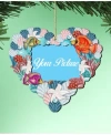 Designocracy Coastal Heart Picture Frame Ornament Set Of 2 In Multi