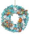 Designocracy Costal Sea Creatures Wreath Ornament In Multi