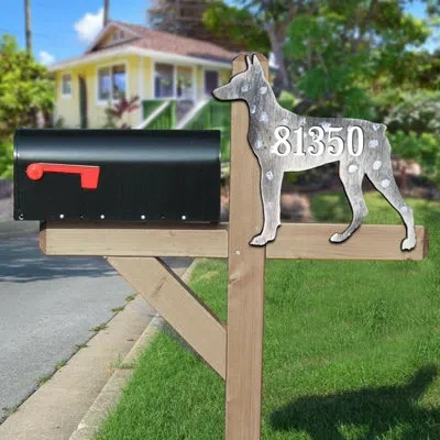 Designocracy Dog House Door Wall Mailbox Address Number 1-line Wall Mount