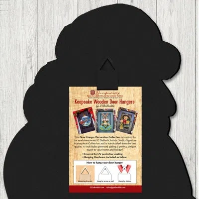 Designocracy Door Hanger Collection Bunny Rabbit Door Hanger Wall Decor In Multicolor