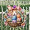 Designocracy Door Hanger Collection Easter In Red