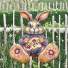 Designocracy Easter Bunny Boy With Egg In Multicolor