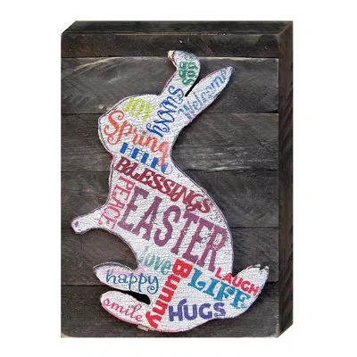 Designocracy Easter Bunny Wall Décor In Multicolored