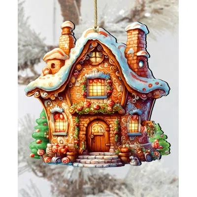 Designocracy Fairy Tale House Wooden Ornament By G. Debrekht