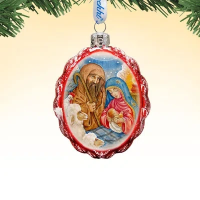 Designocracy Family Nativity Holiday Shaped Ornament