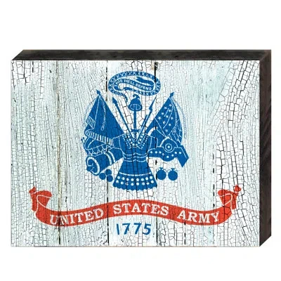 Designocracy Flag Of Us Air Force Rustic Wooden Wall Décor In Blue;brown;white;red
