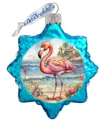 Designocracy Flamingo Christmas Glass Ornaments In Multi